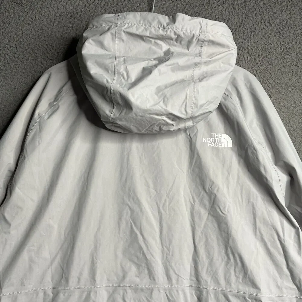 Mens 2XL The North Face Antora Rain Hoodie Jacket Meld Grey Dryvent Full-Zip